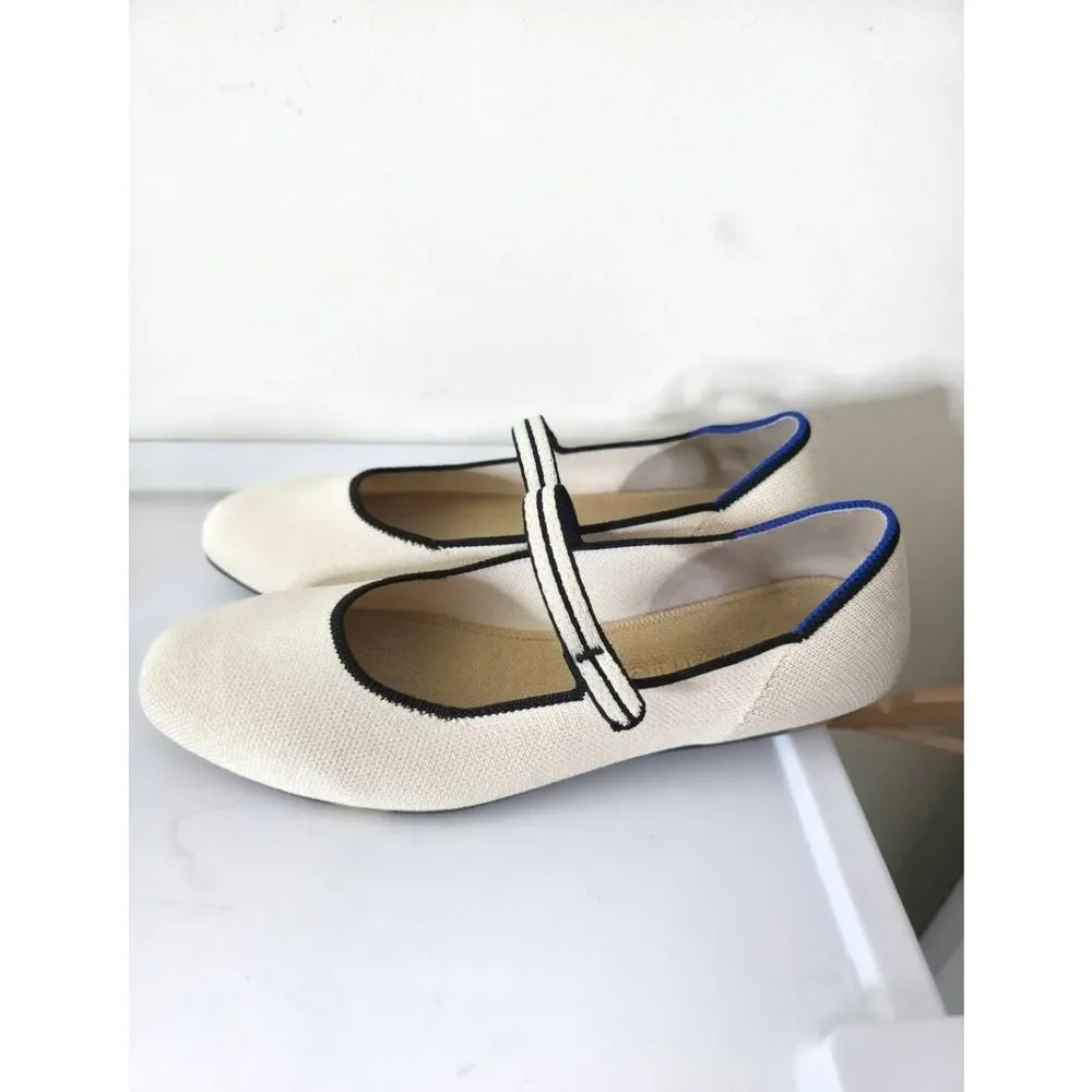 Rothy's Gardenia (ivory) The Square Mary Jane Flats W9